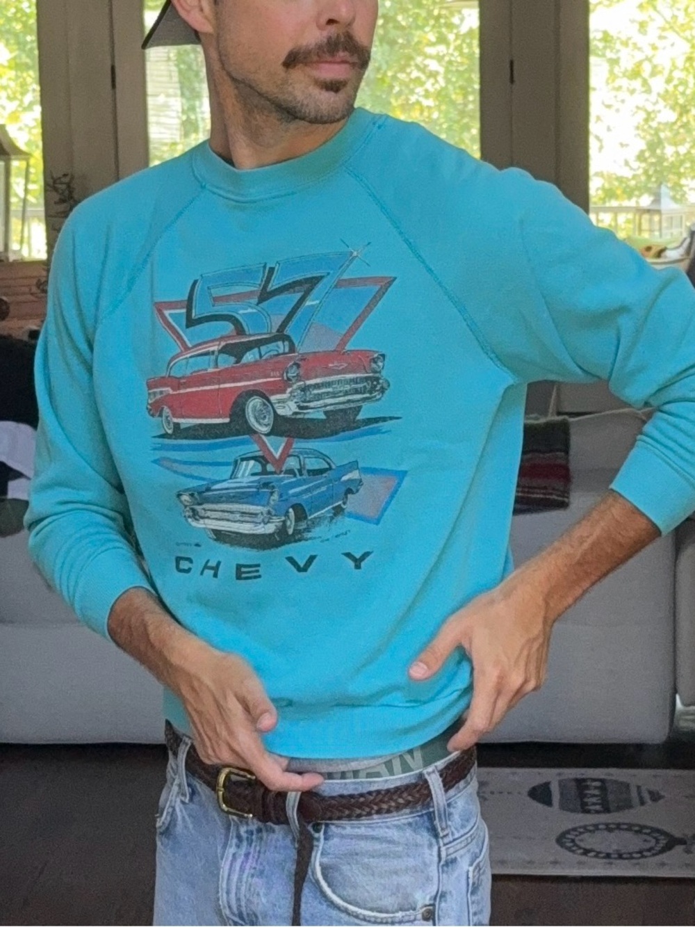 Vintage 1989 Chevy ’57 Sweatshirt Large 🏁